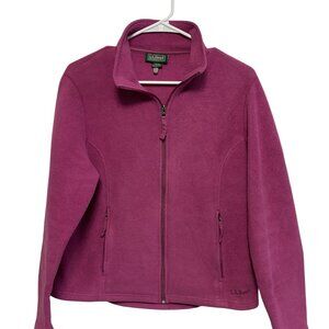 L.L. Bean Women’s  Magenta Fleece Jacket.  Size M